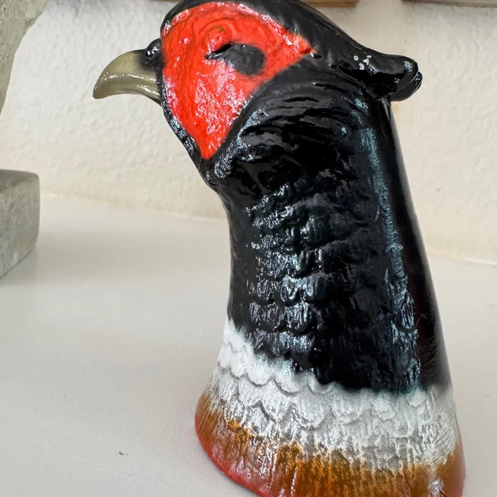 Vintage Painted Cast‎ Metal Pheasant Head Bottle Opener by Scott Products Inc.